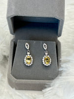 Earrings, Citrine