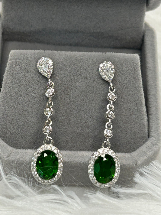 Earrings, Diopside