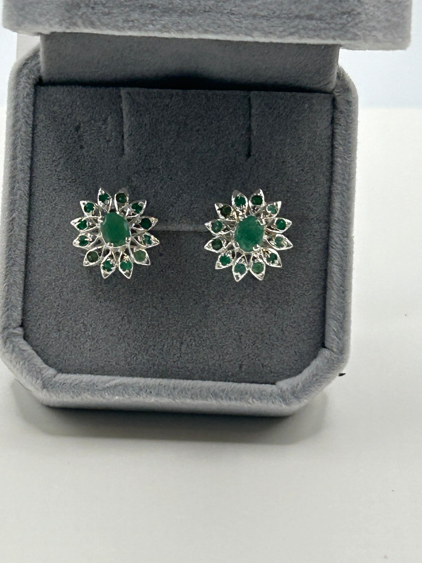 Earrings, Emerald