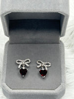 Earrings, Garnet