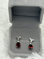 Earrings, Garnet