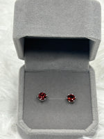 Earrings, Garnet