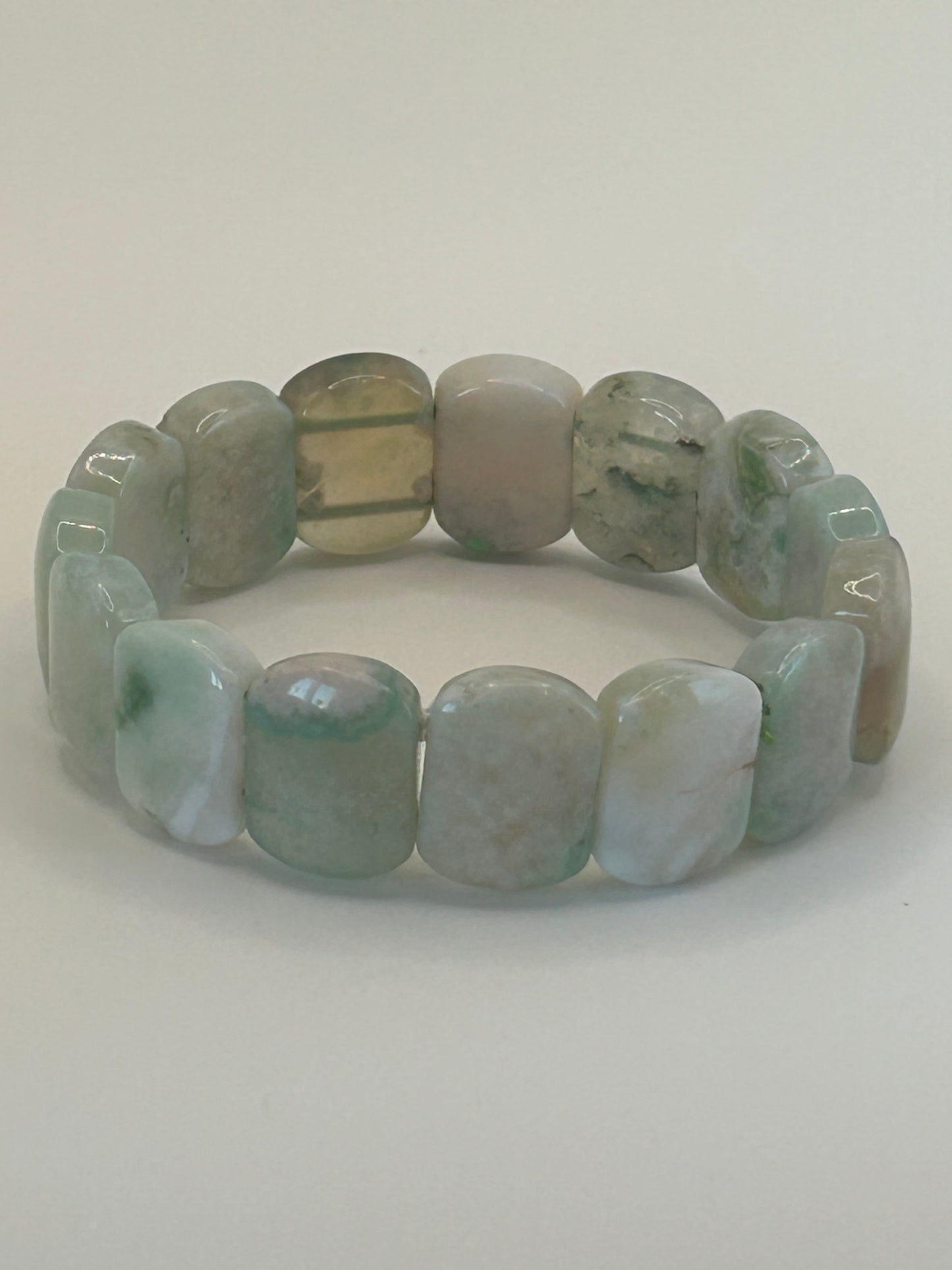 Bangle - Green Flower Agate