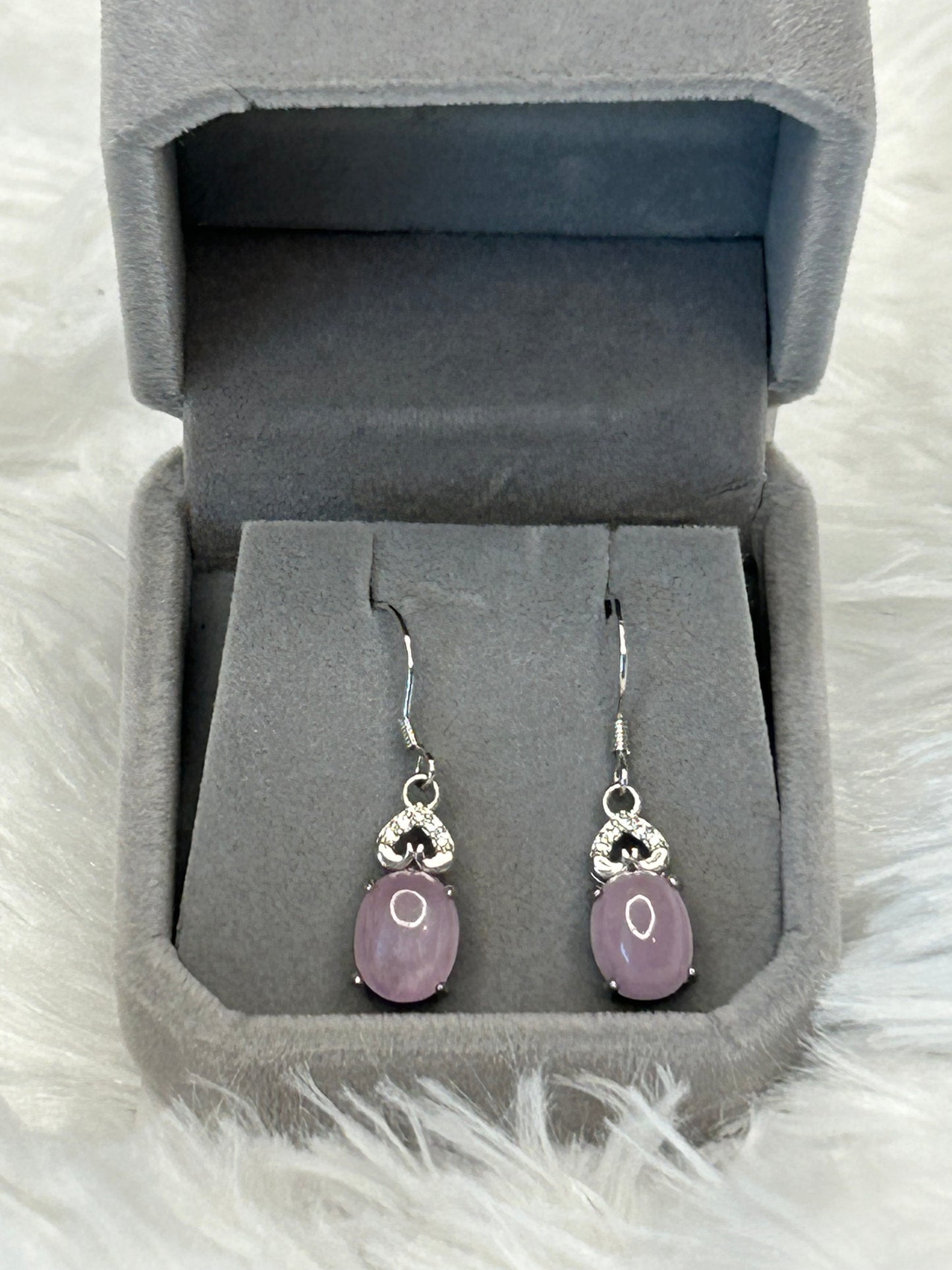 Earrings, Kunzite