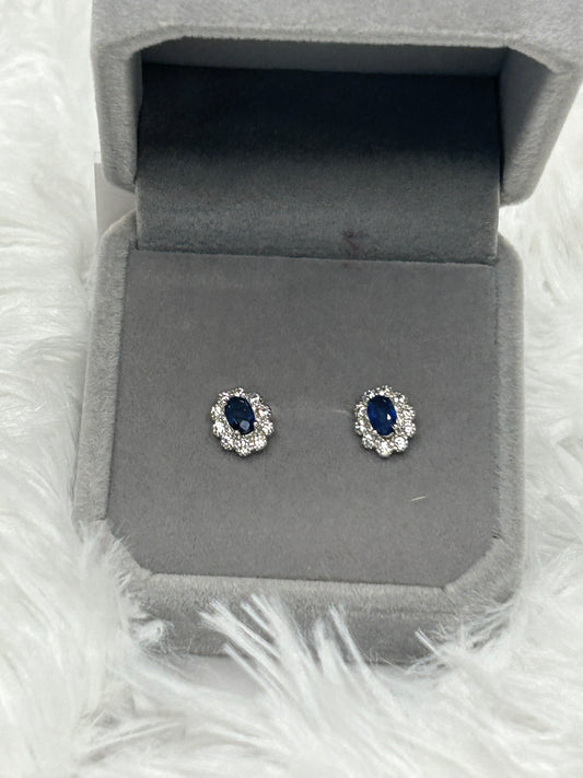 Earrings, Sapphire