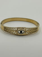 Bangle - Evil Eye (925 Sterling Silver Gold Plated)