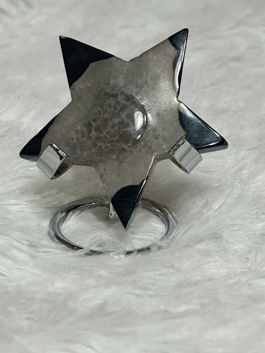 Star(s), Black Agate and Clear Quartz