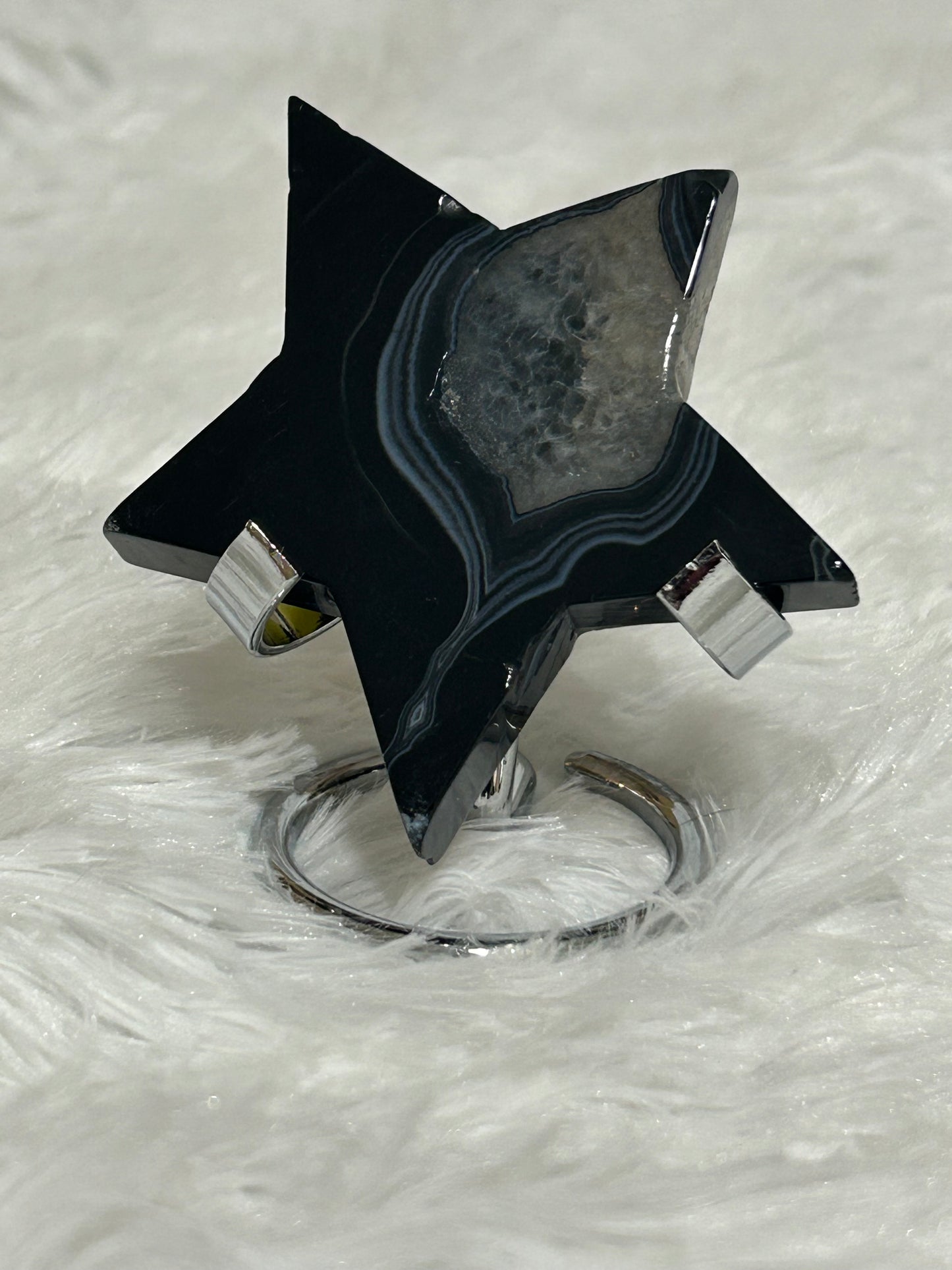 Star(s), Black Agate and Clear Quartz