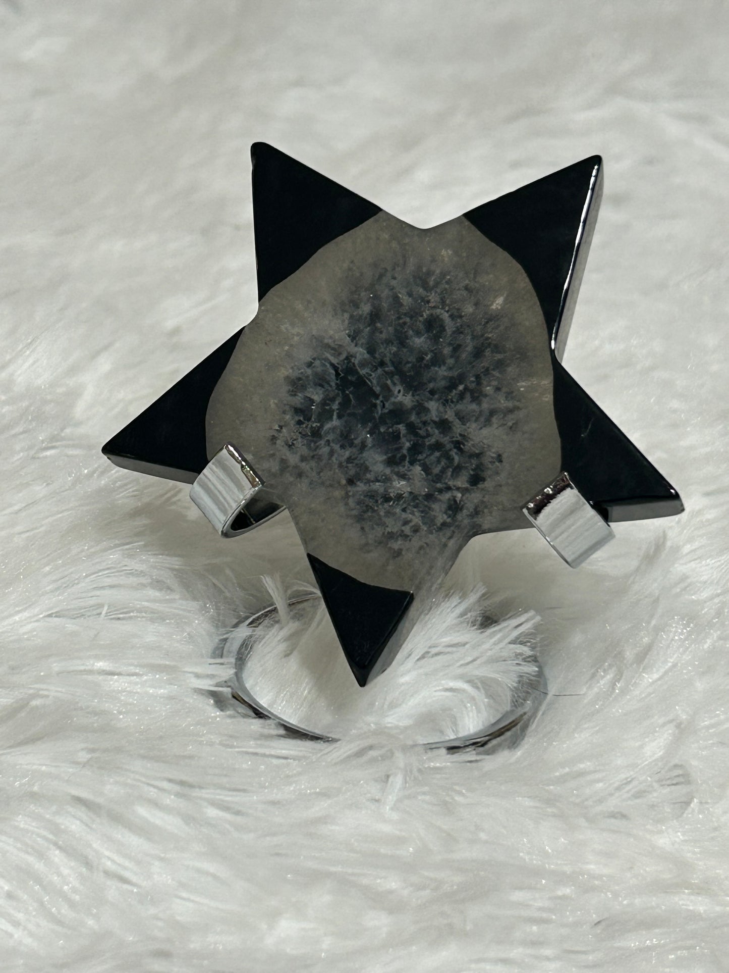 Star(s), Black Agate and Clear Quartz