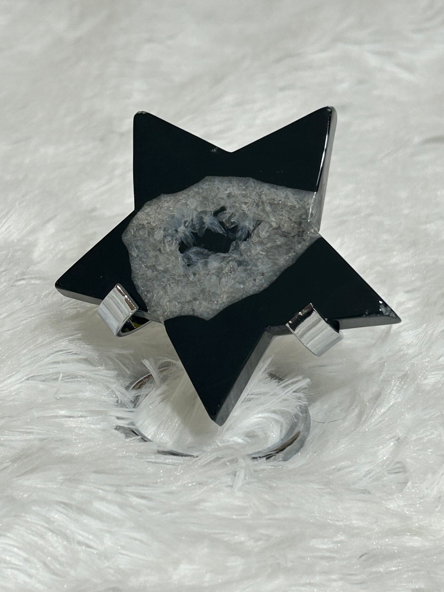 Star(s), Black Agate and Clear Quartz
