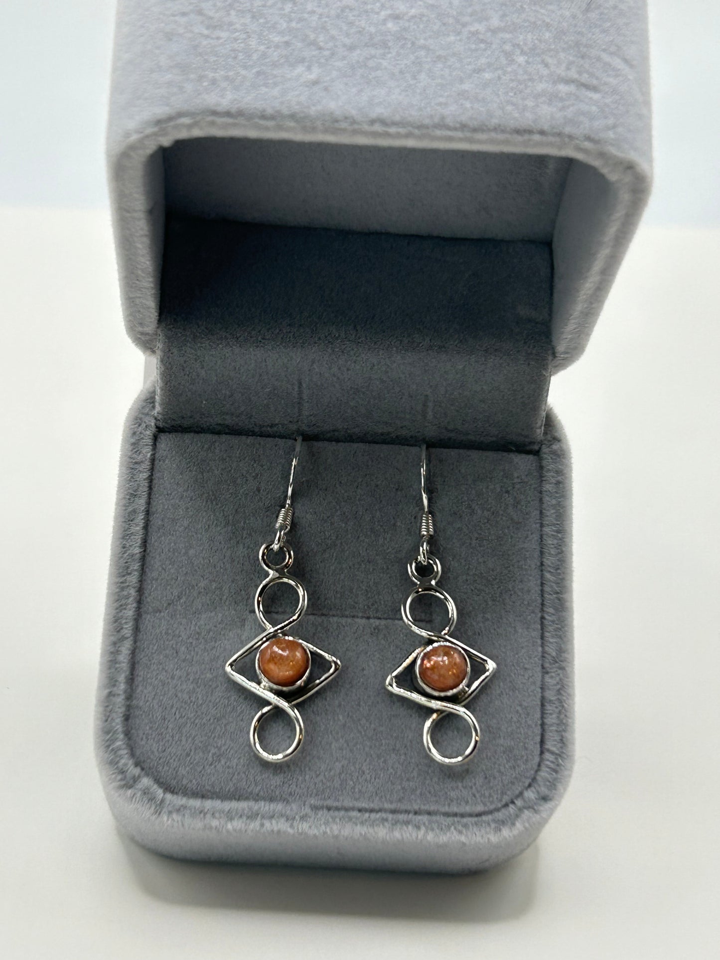 Earrings, Sunstone