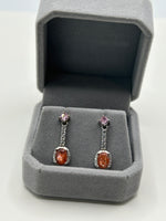 Earrings, Sunstone