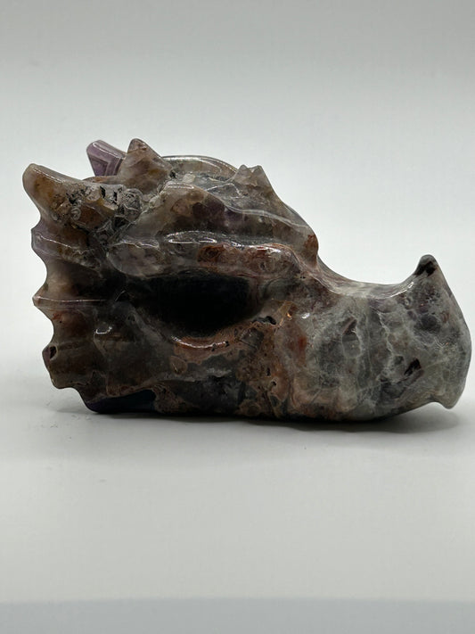 Dragon Head(s) - Amethyst and Crazy Lace Agate