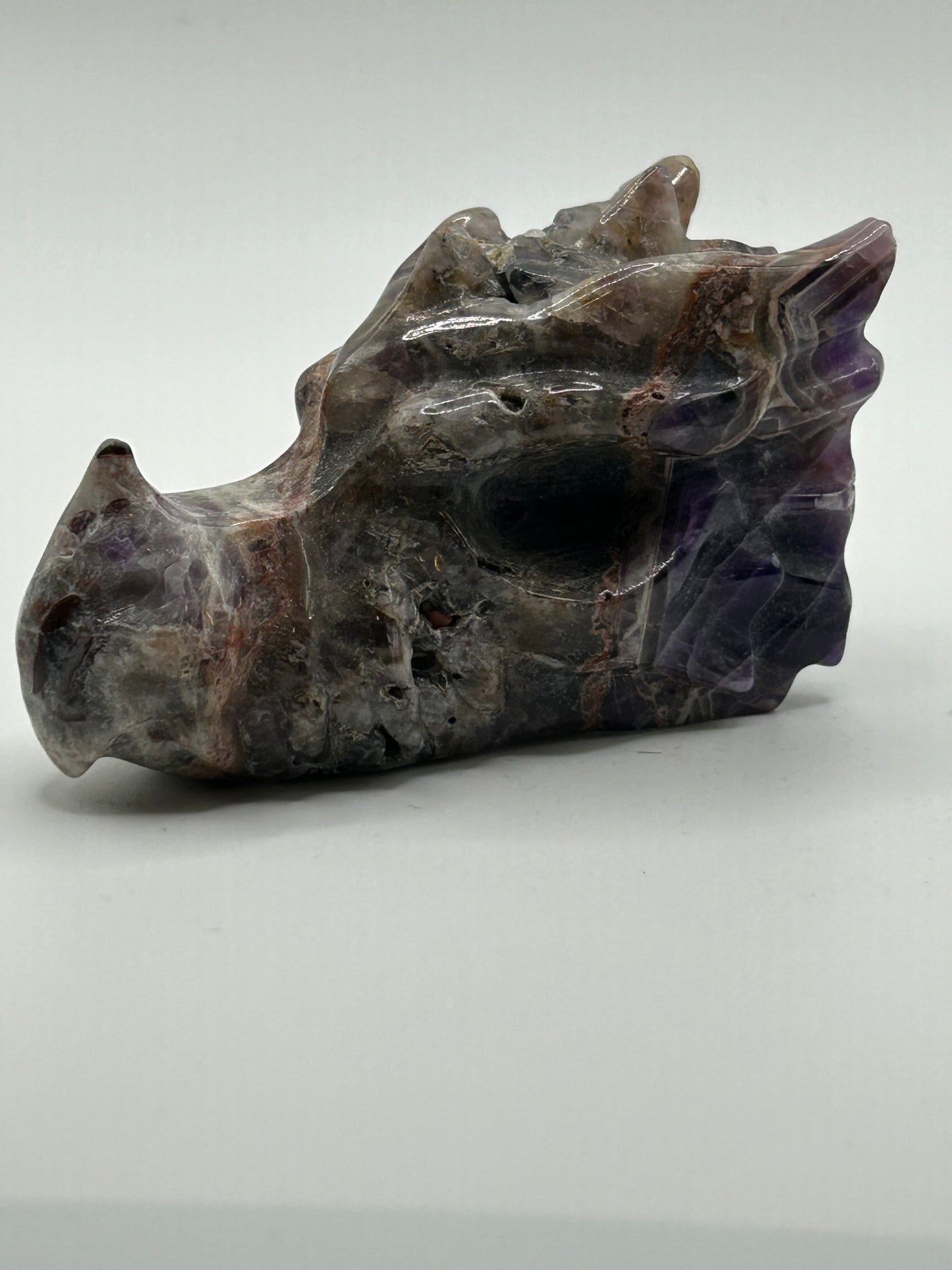 Dragon Head(s) - Amethyst and Crazy Lace Agate