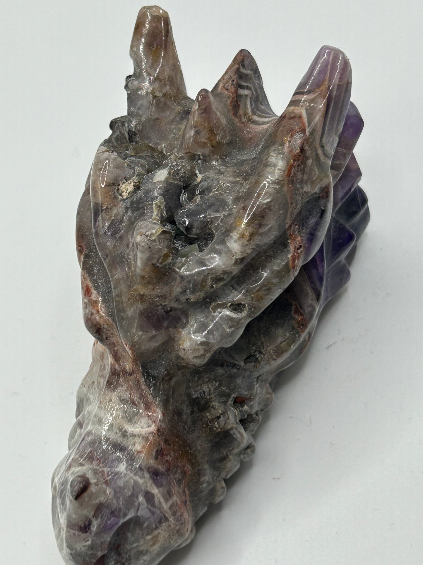 Dragon Head(s) - Amethyst and Crazy Lace Agate