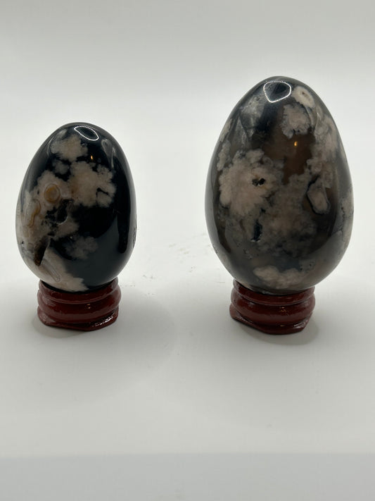 Egg(s), Black Flower Agate