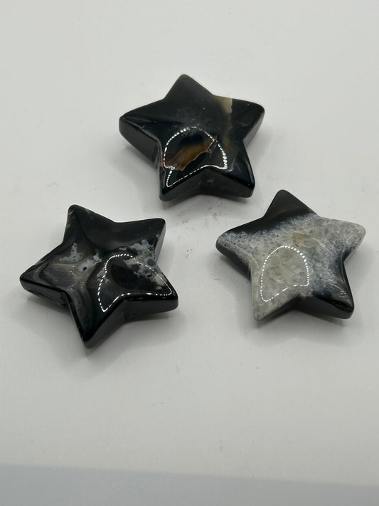 Star(s), Black Flower Agate