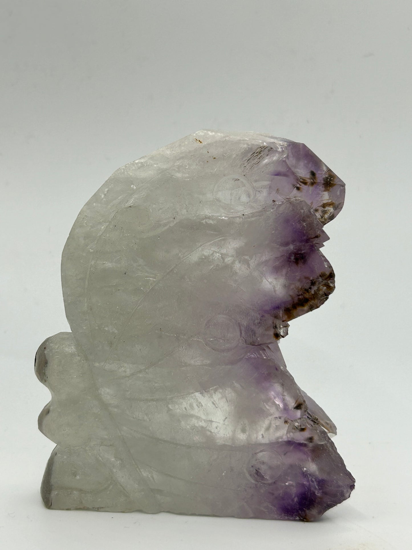 Fairy(s) - Amethyst with Clear Quartz (half raw)