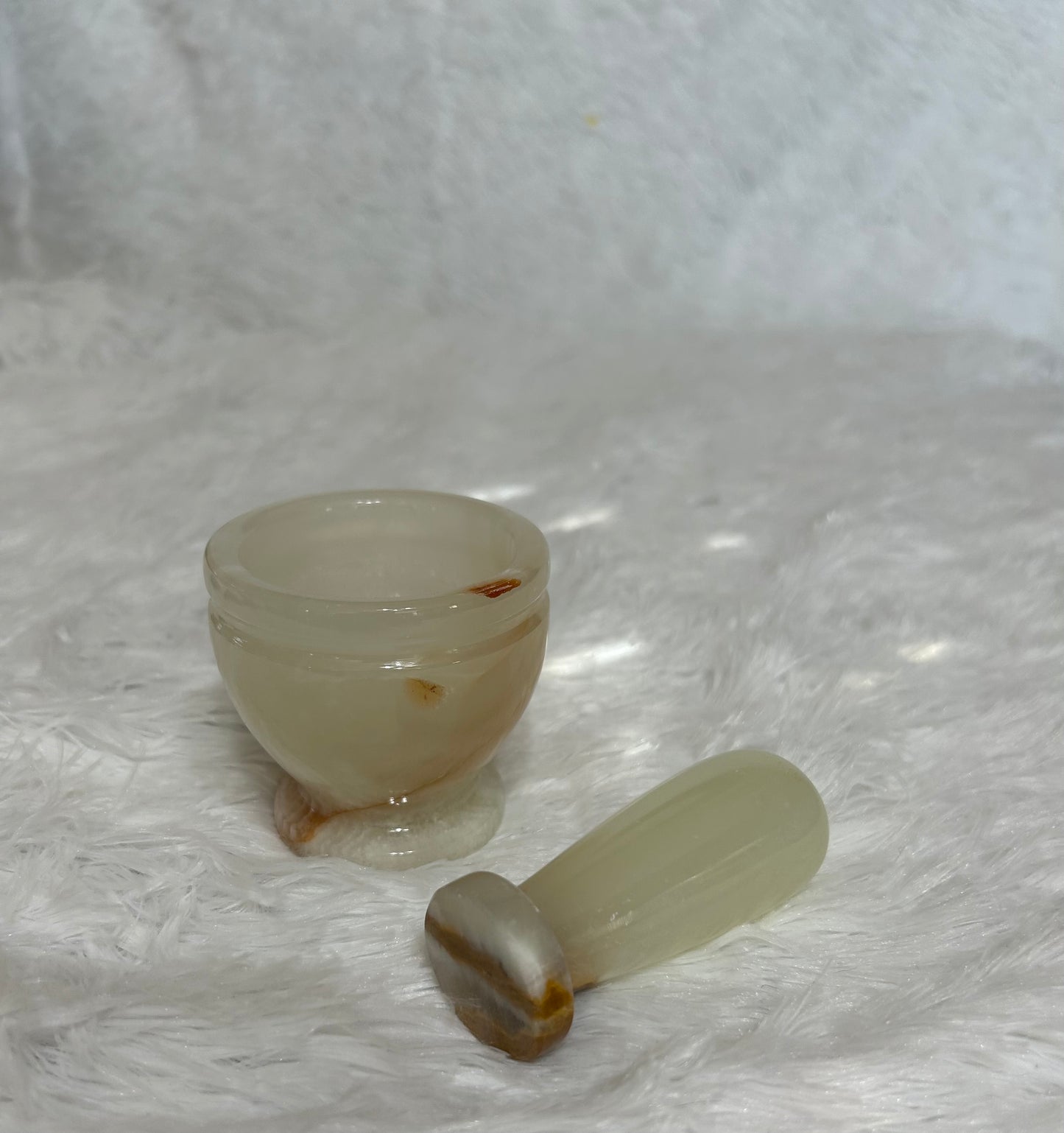 Mortar & Pestle - African Jade & Green Onyx