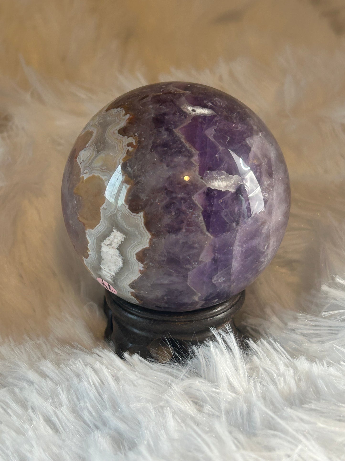 Sphere(s) - Amethyst and Mexican Crazy Lace Agate