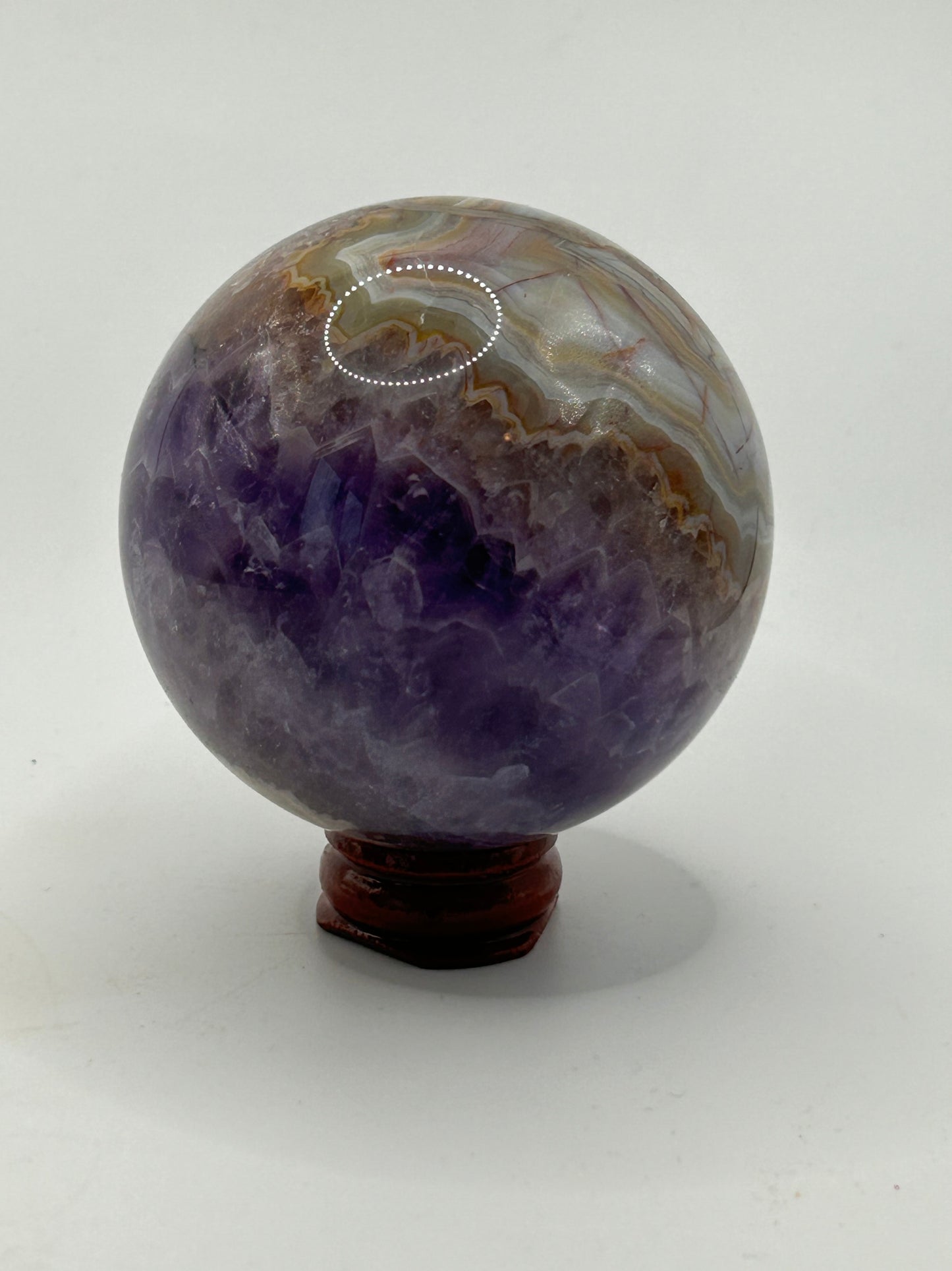 Sphere(s) - Amethyst and Mexican Crazy Lace Agate