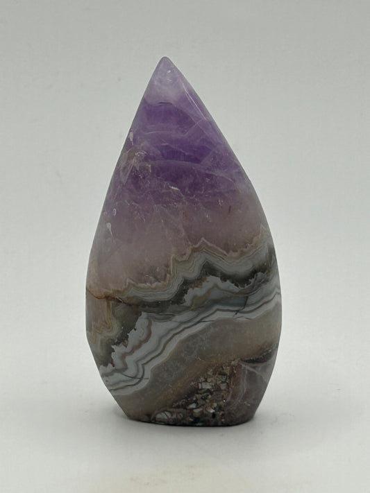 Tear Drop(s) - Amethyst and Mexican Crazy Lace Agate