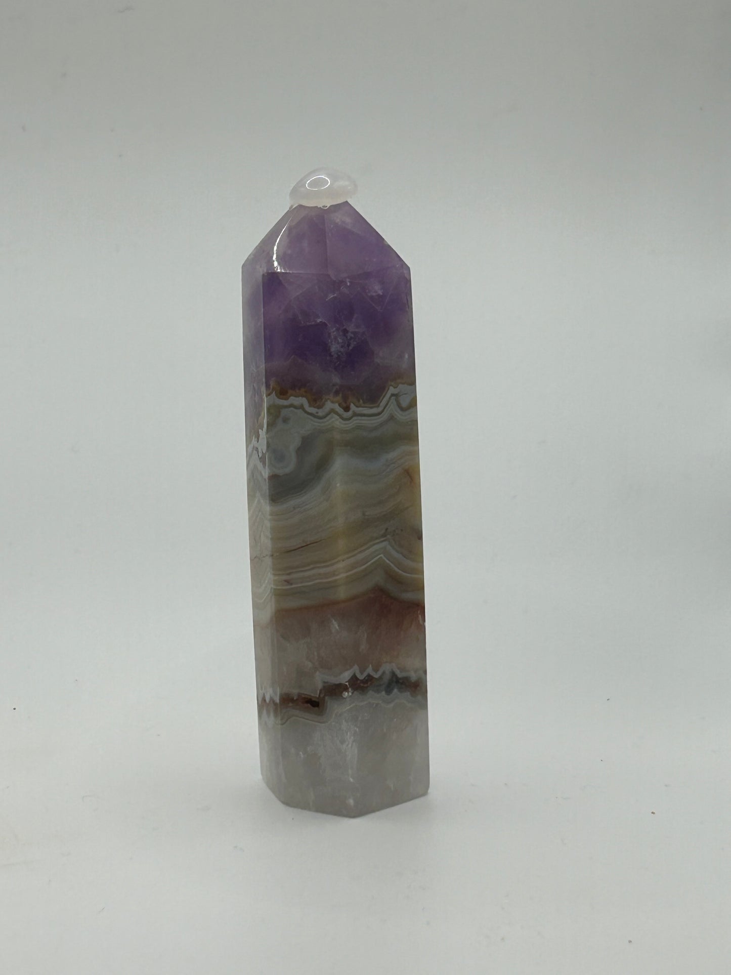 Tower(s) - Amethyst and Mexican Crazy Lace Agate