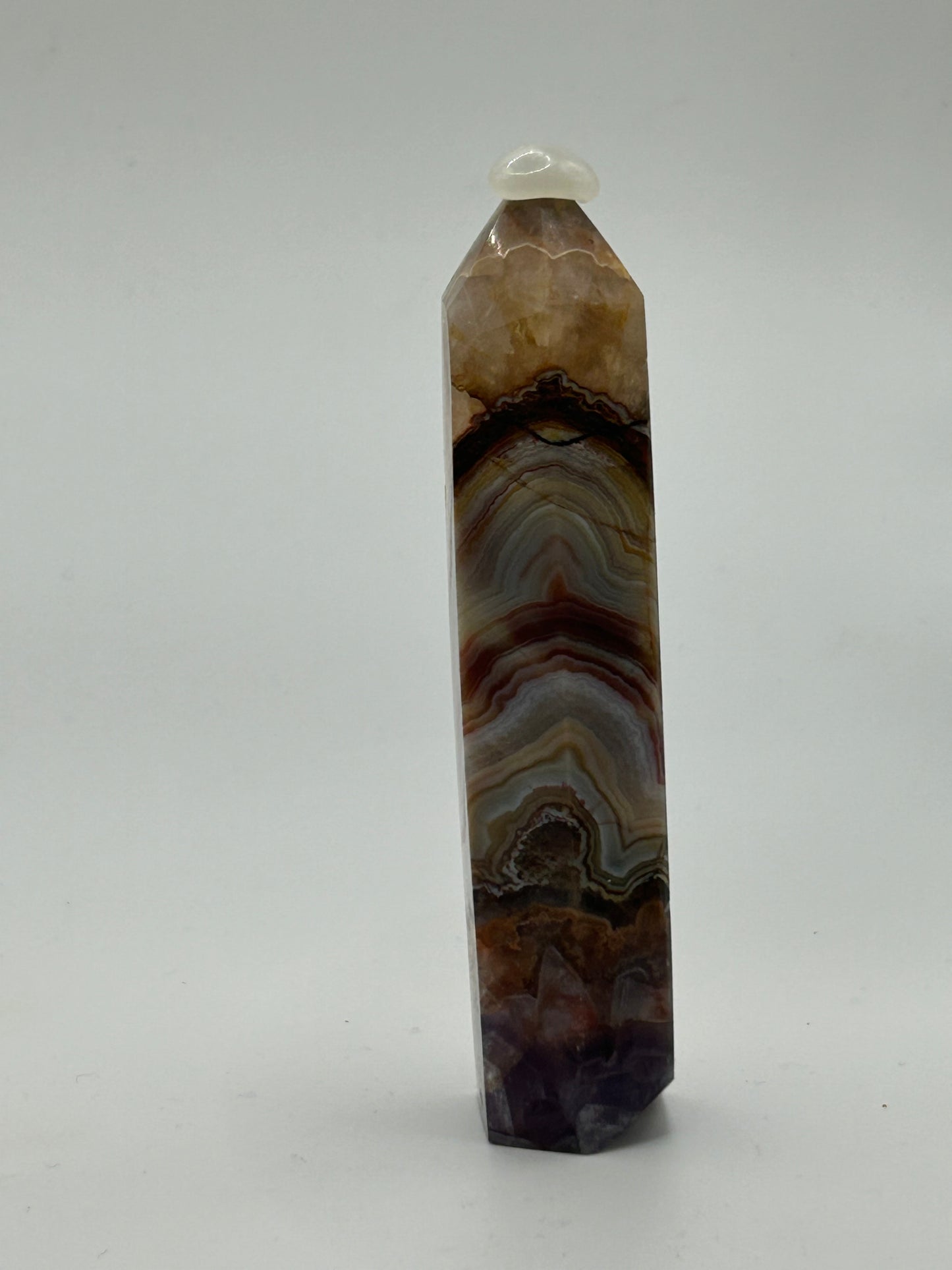 Tower(s) - Amethyst and Mexican Crazy Lace Agate