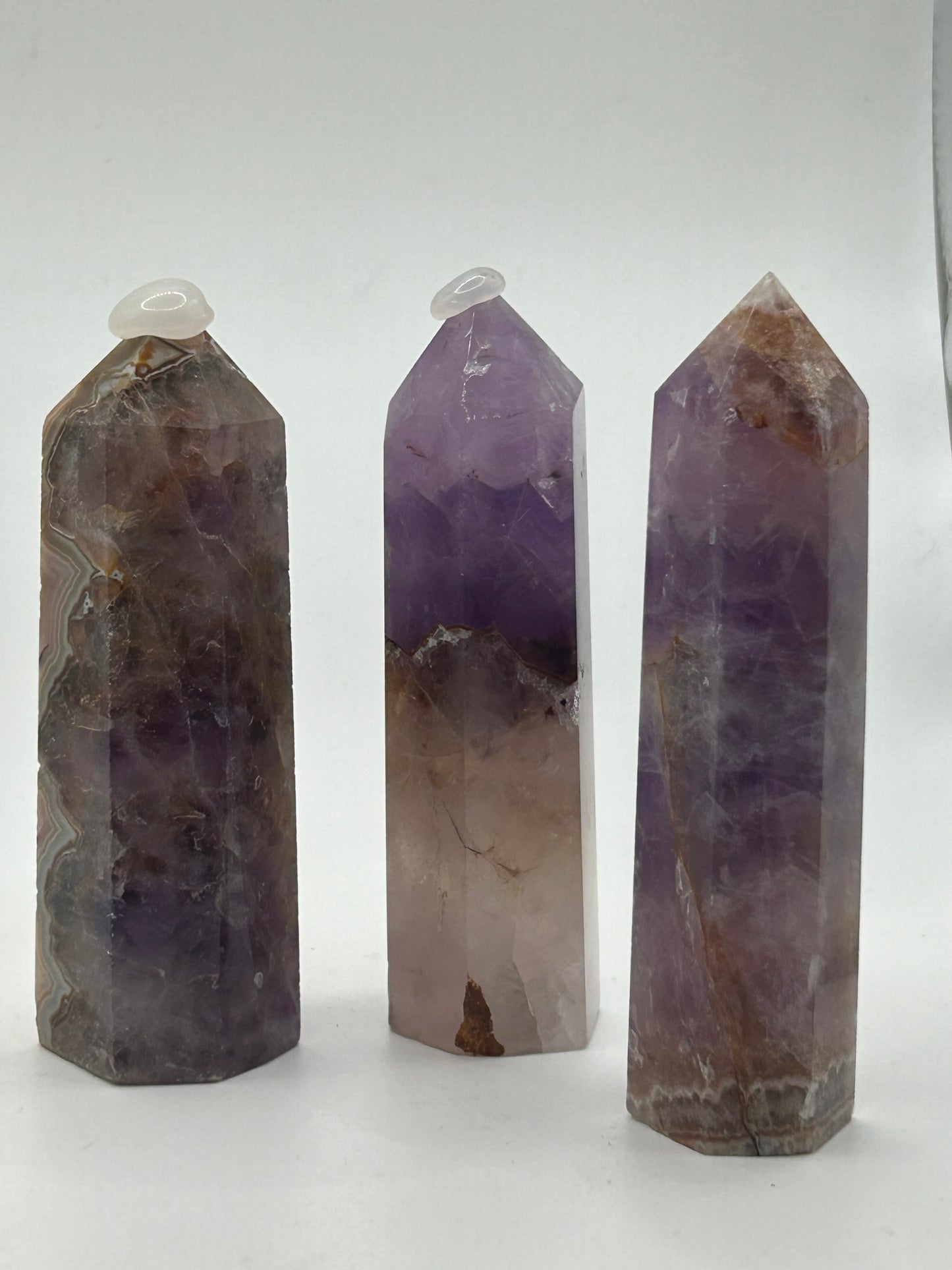 Tower(s) - Amethyst and Mexican Crazy Lace Agate
