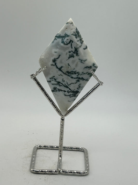 Diamond(s), Tree Agate (Stand Included)